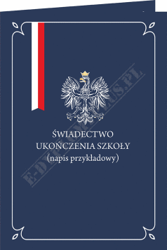 Teczka/okładka z kartonu ozdobnego z biało-czerwonym nadrukiem