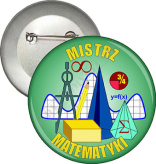 Przypinka "Mistrz Matematyki"