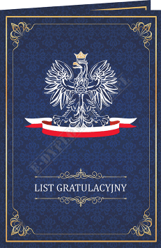 List gratulacyjny z godłem