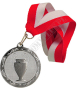 Medal srebrny 32mm z wstążką