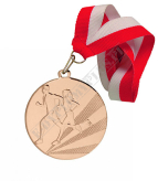 Medal brązowy 50mm sport z wstążką