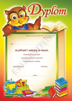 Dyplom wzorowego uczenia 
