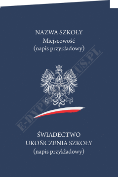 Teczka/okładka z kartonu ozdobnego z biało-czerwonym nadrukiem