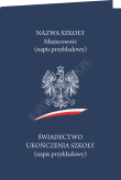 Teczka/okładka z kartonu ozdobnego z biało-czerwonym nadrukiem