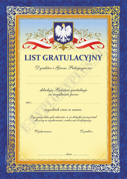 List Gratulacyjny