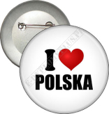 Przypinka "I love Polska"