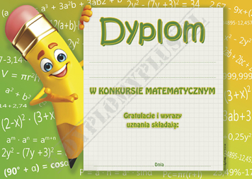 Dyplom za konkurs matematyczny