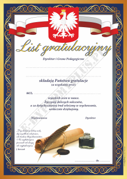 List gratulacyjny