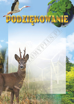 Podziękowanie - ekologia