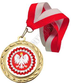 Medal 40mm złoty z wklejką 