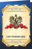 List gratulacyjny z orłem