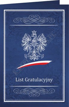 List gratulacyjny z orłem