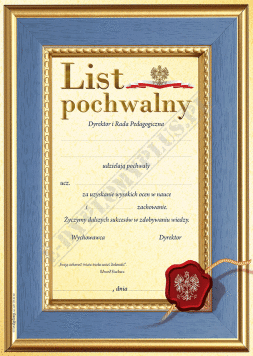 List pochwalny