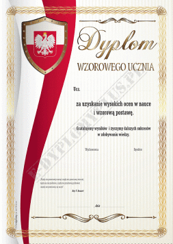 Dyplom Wzorowego Ucznia