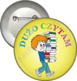 Przypinka "DUŻO CZYTAM"