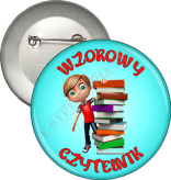 Przypinka "Wzorowy czytelnik"