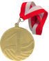 Medal złoty uniwersalny 50 mm z wstążką