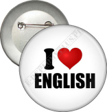 Przypinka "I LOVE ENGLISH"