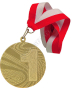 Medal złoty uniwersalny z wstążką