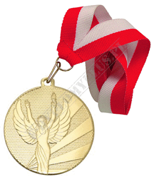 Medal 32mm złoty Wiktoria z wstążką