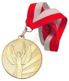Medal 32mm złoty Wiktoria z wstążką