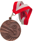 Medal brązowy uniwersalny z wstążką