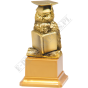 Statuetka odlewana "Sowa w birecie " (złota)