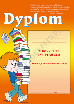 Dyplom za konkurs czytelniczy