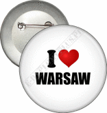 Przypinka "I love Warsaw"