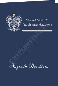 Teczka/okładka z kartonu ozdobnego z biało-czerwonym nadrukiem